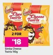 Game Simba Cheese Twirls-For 2 x 110g offer