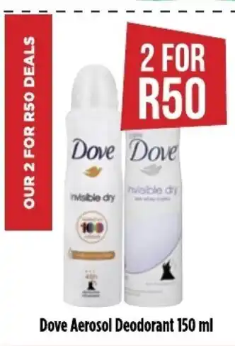 Food Lover's Market Dove Aerosol Deodorant 150ml offer