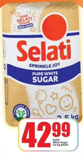 OK Foods Selati White Sugar 2,5kg offer