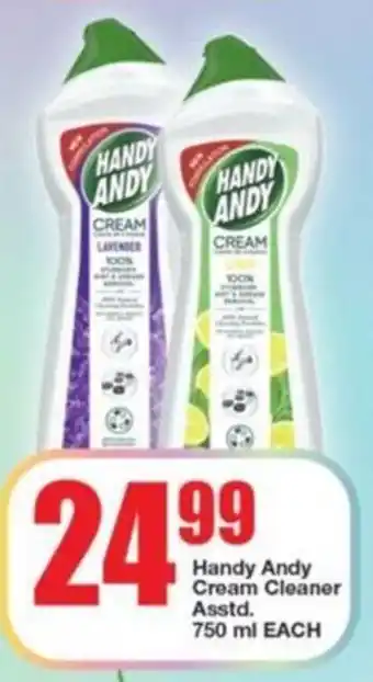 OK Foods Handy Andy Cream Cleaner 750ml offer