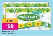 Game Twinsaver 1 Ply Toilet Tissue-For 2 x 8's offer