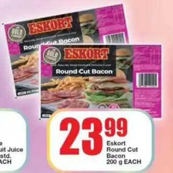 OK Foods Eskort Round Cut Bacon 200g offer