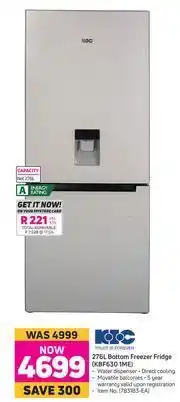 Game KIC 276L Bottom Freezer Fridge KBF630 ME offer