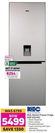 Game KIC 362L Bottom Freezer Fridge KBF 639 ME offer