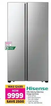 Game Hisense 516L Side By Side Inox Fridge H670SIA offer