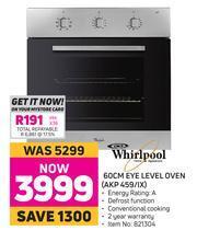 Game Whirlpool 60cm Eye Level Oven AKP 459/IX offer