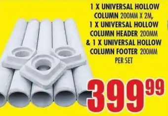 Boxer Build Universal Hollow Column 200mmx2m/Header 200mm/Footer 200mm offer
