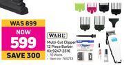 Game Wahl Multi Cut Clipper 12 Piece Barber Kit 9247-2316 offer