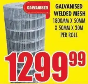 Boxer Build Galvanised Welded Mesh 1800mmx50mmx50mmx30m offer