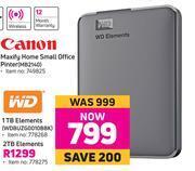 Game WD 1TB Elements WDBUZG0010BBK offer