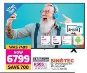 Game Sinotec 127cm (50") UHD Android TV STL-50U20AT offer