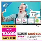 Game Sinotec 165cm (65") UHD Android TV STL-65U20AT offer
