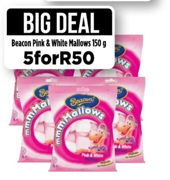 Food Lover's Market Beacon Pink & White Mallows 150g offer
