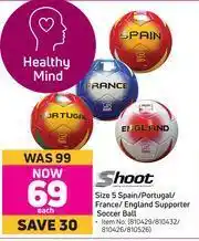 Game Shoot Size 5 Spain/ Portugal/ France/ Englang Supporter Soccer Ball-Each offer