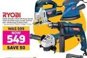 Game Ryobi Jigsaw 650V or Mouse Sander 130W Or Impact Corded Drill 650W or 850W Angle Grinder-Each offer