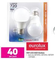 Game Eurolux 9W LED A60 Globes-Per Pack offer