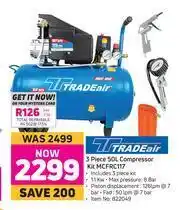 Game Tradeair 3 Piece 50Ltr Compressor Kit MCFR117 offer