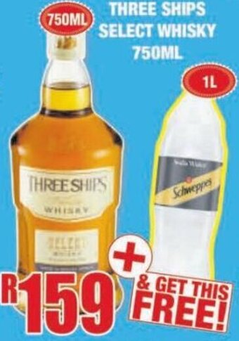 Boxer Liquors Three Ships Select Whisky 750ml offer