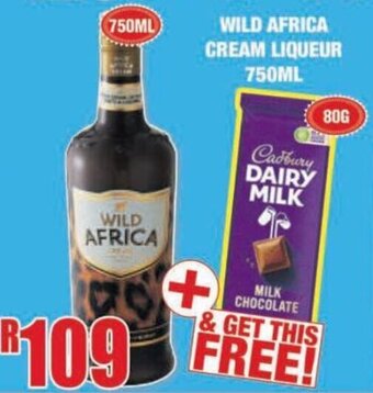 Boxer Liquors Wild Africa Cream Liqueur 750ml offer
