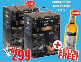 Boxer Liquors Drostdy Hof Adelpracht 2x5L offer
