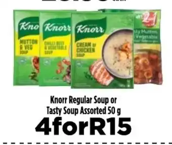 Food Lover's Market Knorr Regular Soup or Tasty Soup Assorted 50g offer