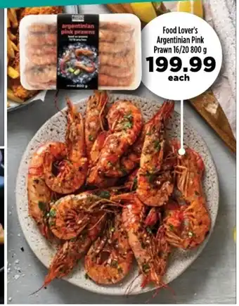 Food Lover's Market Food Lover's Argentinian Pink Prawn 16/20 800g offer