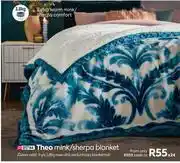 HomeChoice Theo 3 Ply 3.8Kg Reversible Mink/Sherpa Blanket Teal (Queen Only) offer
