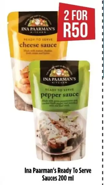 Food Lover's Market Ina Paarman's Ready to Serve Sauces 200ml offer