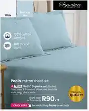 HomeChoice Paola Cotton Sheet Basic 3 Piece Set (Double) offer