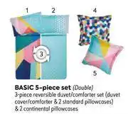 HomeChoice Romi Basic 5 Piece Duvet Cover Set Double offer