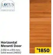 Builders Warehouse Lotus Horizontal Meranti Door offer