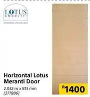 Builders Warehouse Lotus Horizontal Meranti Door 2.032m x 813mm offer