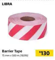 Builders Warehouse Libra Barrier Tape 75mm x 500m offer