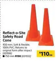Builders Warehouse Reflect-O-Site Safety Road Cone 450mm-Each offer