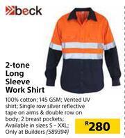 Builders Warehouse Beck 2 Tone Long Sleeve Work Shirt offer