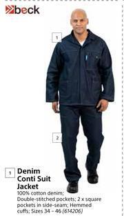 Builders Warehouse Beck Denim Conti Suit Jacket -Each offer