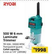 Ryobi 500w 6mm Laminate Trimmer Tr 50a Offer At Builders Warehouse