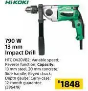 Builders Warehouse Hikoki 790W 13mm Impact Drill HTC DV20VB2 offer