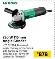 Hikoki 730W 115mm Angle Grinder HTC G12SR4