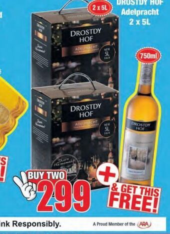 Boxer Drostdy hof white wine offer