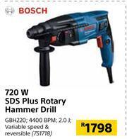 Builders Warehouse Bosch 720W SDS Plus Rotary Hammer Drill GBH220 offer