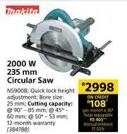 Builders Warehouse Makita 2000W 235mm Circular Saw N5900B offer