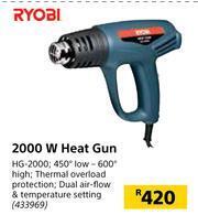 Builders Warehouse Ryobi 2000W Heat Gun HG-2000 offer