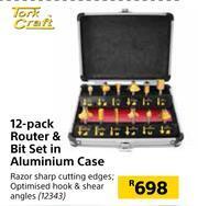 Builders Warehouse Tork Craft 12 Pack Router & Bit Set In Aluminium Case offer