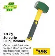 Builders Warehouse Lasher 1.8Kg Suregrip Club Hammer offer