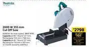 Builders Warehouse Makita 2000W 355mm Cut Off Saw M2401B offer