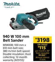 Builders Warehouse Makita 940W 100mm Belt Sander M9400B offer