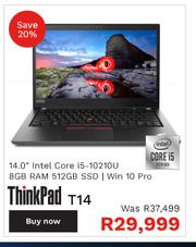First Shop Lenovo Think Pad T14 offer