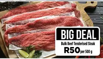 Food Lover's Market Bulk Beef Tenderised Steak 500g offer