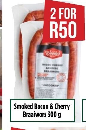 Food Lover's Market Smoked Bacon & Cherry Braaiwors 300g offer